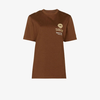 Shop Nike X Cactus Jack Brown Printed Cotton T-shirt