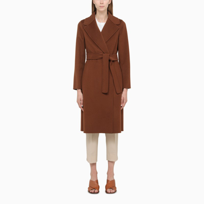 Shop 's Max Mara Brown Midi Coat With Belt