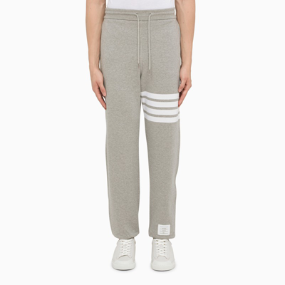 Shop Thom Browne Grey 4-bar Joggers