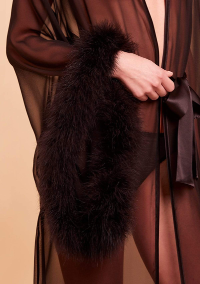 Gilda & Pearl Diana Marabou Long Kimono