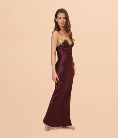 Gilda & Pearl Gina Long Silk And Lace Slip