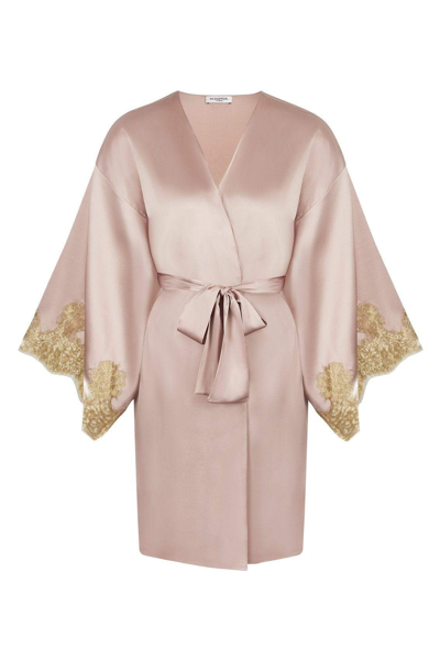 Shop Gilda & Pearl Gina Short Robe In  Almond
