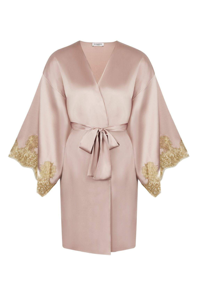 Gilda & Pearl Gina Short Kimono In  Almond