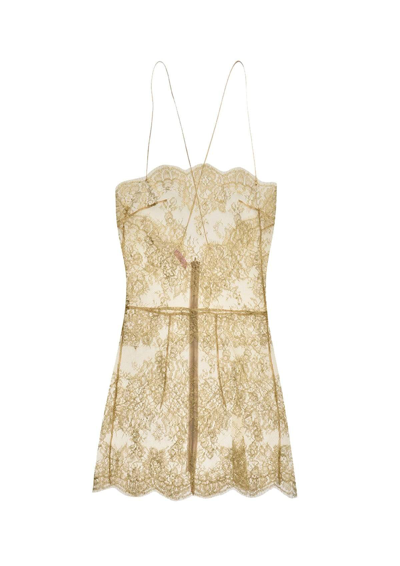 Shop Gilda & Pearl Harlow Gold Lace Slip