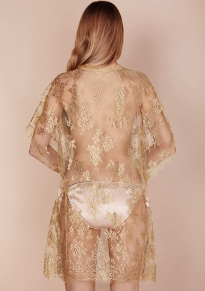 Gilda & Pearl Harlow Gold Lace Robe