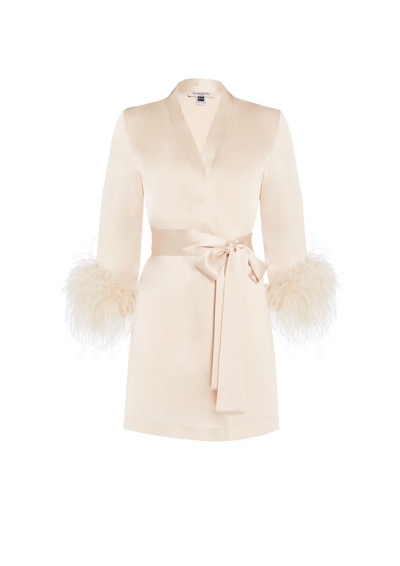 Shop Gilda & Pearl Mia Feather Trim Robe