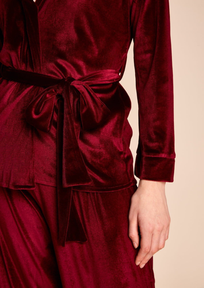 Gilda & Pearl Saratoga Damson Velvet Pyjama