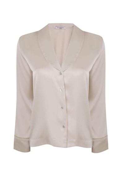 Gilda & Pearl Sophia Pyjama Jacket With Metallic Piping
