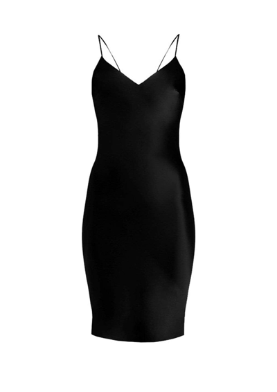 Shop Gilda & Pearl Sophia Short Slip Dress In  Black