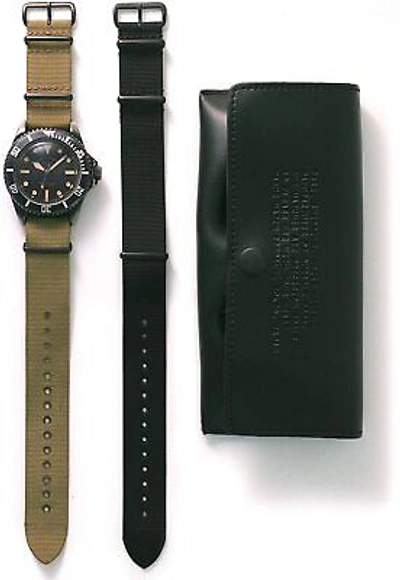 Pre-owned Vague Watch Co. (vague Watch Company) [vague Watch Company] Wrist Watch Blksub (black Sub) Military Bs-l-001 Brow