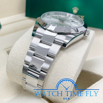 Pre-owned Rolex 126300 Datejust 41mm Oyster Silver Index Stainless Steel Oyster Band