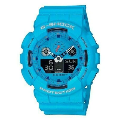 Pre-owned Casio Ga-100rs-2a  G-shock Rock Music Concept Analog Digital Men's Watch