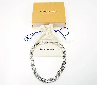 Louis Vuitton Chain Links Gourmette Necklace Powder White in Ceramic with  Silver-tone - US