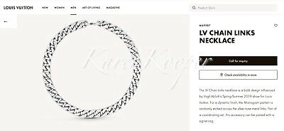 Shop Louis Vuitton Cuban Chain Necklace by CITYMONOSHOP