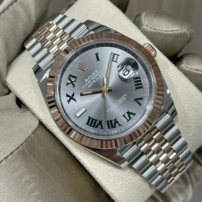 Pre-owned Rolex Datejust 41 Wimbledon Steel & Gold Jubilee 126331 Complete 2022