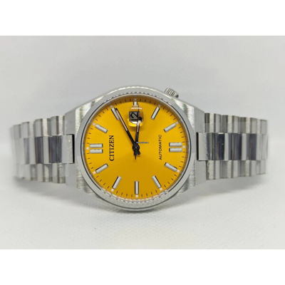 Pre-owned Citizen Automatic Nj0150-81z Gold Dial Stainless Steel Men's Watch