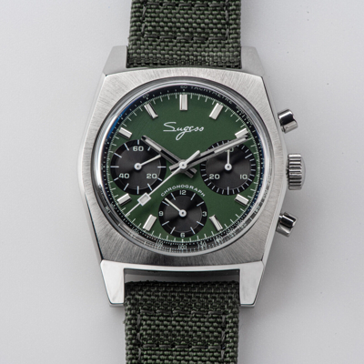 Pre-owned Sugess S419gs Swan Neck X Domed Sapphire Chrono Mechanical Watch Seagull 1963