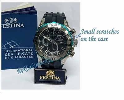 Pre-owned Festina Men's Official Timerkeeper Tour De France Watch 49mm W/box F16601/4