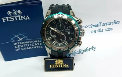 Pre-owned Festina Men's Official Timerkeeper Tour De France Watch 49mm W/box F16601/4