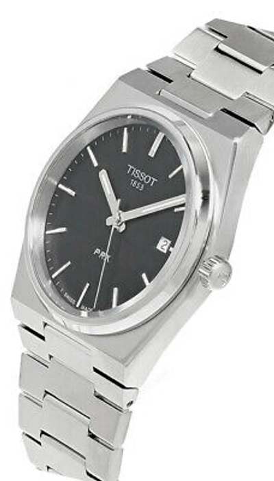 Pre-owned Tissot Prx 40mm Stainless Steel Black Dial Men's Watch T137.410.11.051.00