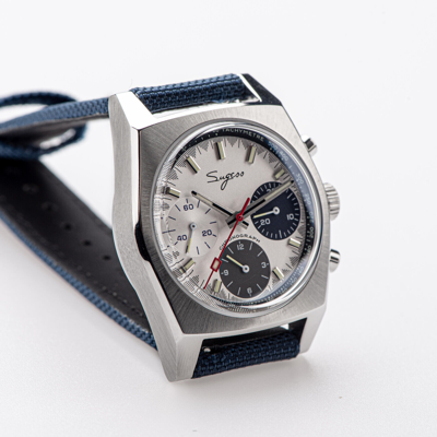 Pre-owned Sugess S419gsb Swan Neck X Domed Sapphire Chrono Mechanical Watch Seagull 1963