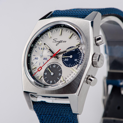 Pre-owned Sugess S419gsb Swan Neck X Domed Sapphire Chrono Mechanical Watch Seagull 1963