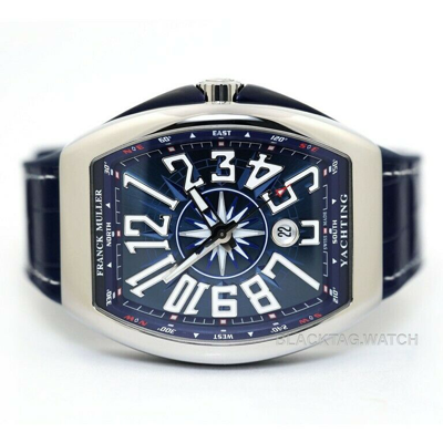 Pre-owned Franck Muller Automatic Vanguard Wristwatch V45 Sc Dt Yachting Ac Bl