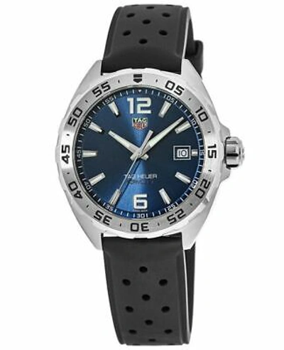 Pre-owned Tag Heuer Formula 1 Quartz Blue Dial Black Men's Watch Waz1118.ft8023