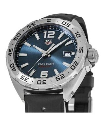 Pre-owned Tag Heuer Formula 1 Quartz Blue Dial Black Men's Watch Waz1118.ft8023