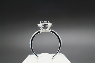 Pre-owned Black Diamond .90cts To 1.30cts Real  Enhanced Halo Ring Aaa Grade & $850 Value In Fancy Color