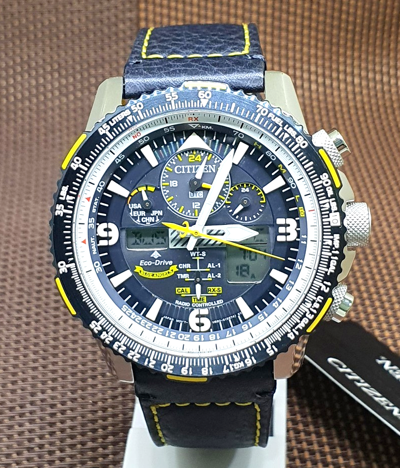 Pre-owned Citizen Blue Angels Men's Watch Promaster Skyhawk Eco-drive A-t Jy8078-01l