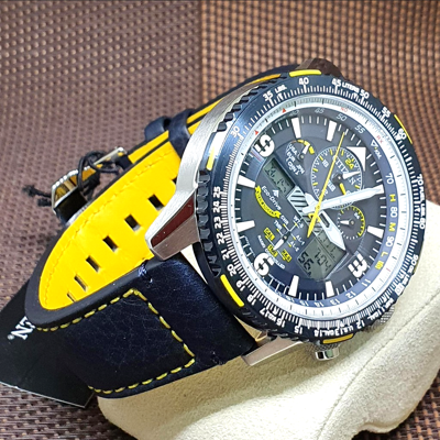 Pre-owned Citizen Blue Angels Men's Watch Promaster Skyhawk Eco-drive A-t Jy8078-01l