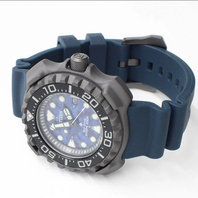 Pre-owned Citizen Promaster Bn0227-09l Men's Dive Titanium Eco Drive Sports Watch