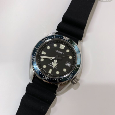 Pre-owned Seiko Spb079j1 Prospex Diver Automatic Black Rubber Strap Japan Made Watch