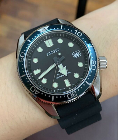 Pre-owned Seiko Spb079j1 Prospex Diver Automatic Black Rubber Strap Japan Made Watch