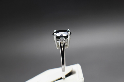 Pre-owned Black Diamond 4.00cts 10.30mm Real  Treated Ring Aaa Grade & $2200 Value. In Fancy Black