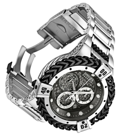 Pre-owned Invicta 30541  Herc Quartz Chronograph Men 53mm Case Black Dial Ss Bracelet Watch