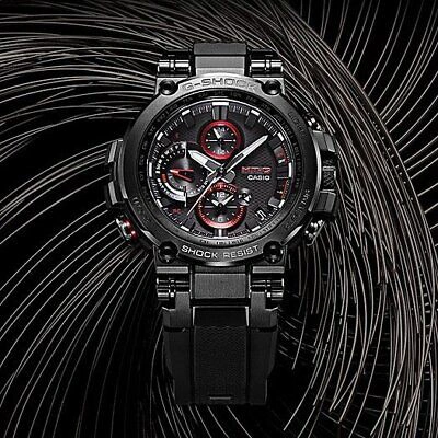 Pre-owned Casio G-shock Mtg-b1000b-1ajf Red Black Mt-g Radio Solar Men's Watch In Box