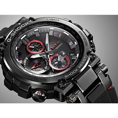 Pre-owned Casio G-shock Mtg-b1000b-1ajf Red Black Mt-g Radio Solar Men's Watch In Box