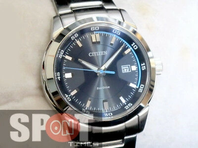 Pre-owned Citizen Eco Drive Stainless Steel Men's Watch Bm7140-54l