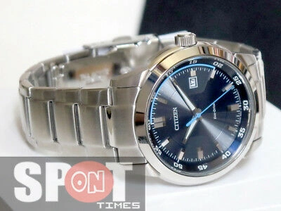Pre-owned Citizen Eco Drive Stainless Steel Men's Watch Bm7140-54l