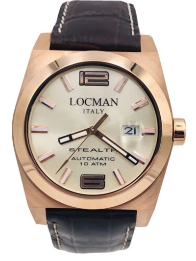 Pre-owned Locman Watch  Stealth Automatic 205prrp/585 1 21/32in Skin On Sale