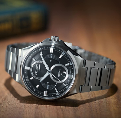 Pre-owned Citizen Brand-new  Attesa Triple Calendar Bu0060-68e Titanium Solar Men's Watch