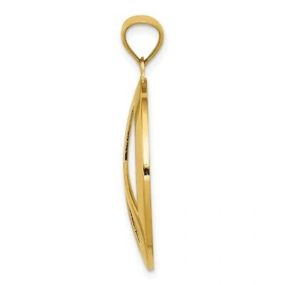 Pre-owned Superdealsforeverything Real 14kt Yellow Gold Peace Sign Pendant
