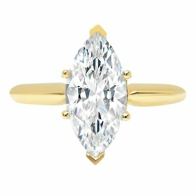 Pre-owned Pucci 2.50 Ct Marquise Cut Vvs1 Moissanite Wedding Bridal Promise Ring 14k Yellow Gold In White/colorless