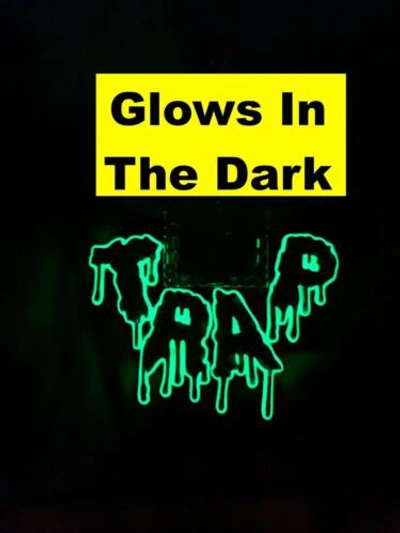 Pre-owned Silver Real 925  Gold Plated Huge 3" Glows In Dark House Trap Hip Hop Pendant Cz