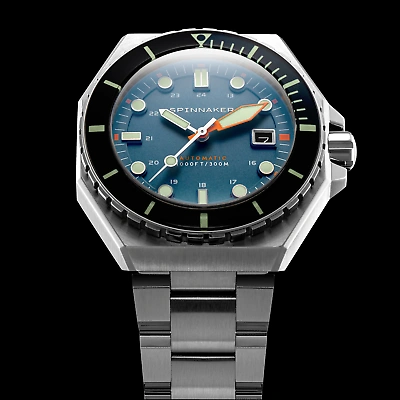 Pre-owned Spinnaker Dumas Automatic Blue Yonder Ss