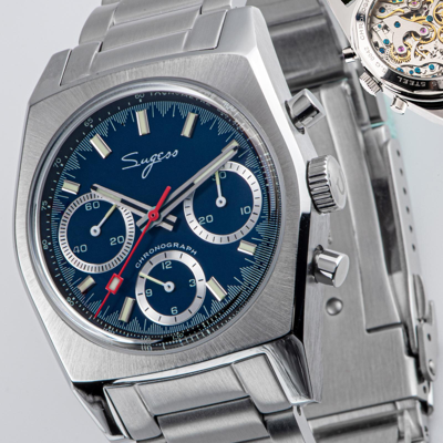 Pre-owned Sugess S419gses Swan Neck X Domed Sapphire Chrono Mechanical Watch Seagull 1963