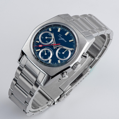 Pre-owned Sugess S419gses Swan Neck X Domed Sapphire Chrono Mechanical Watch Seagull 1963