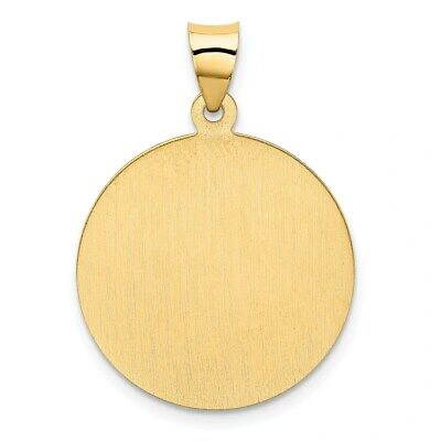 Pre-owned Superdealsforeverything Real 14kt Yellow Gold Saint Christopher Medal Hollow Pendant